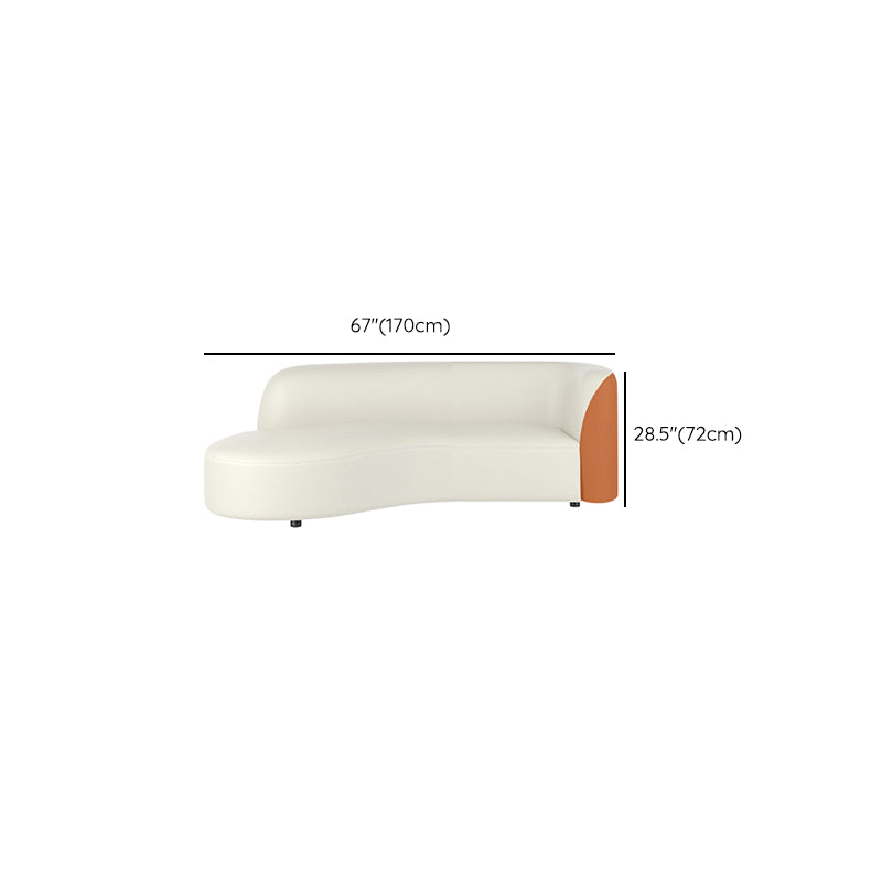 Cushion Back Curved Sectional Sofa Scratch Resistant Sectionals