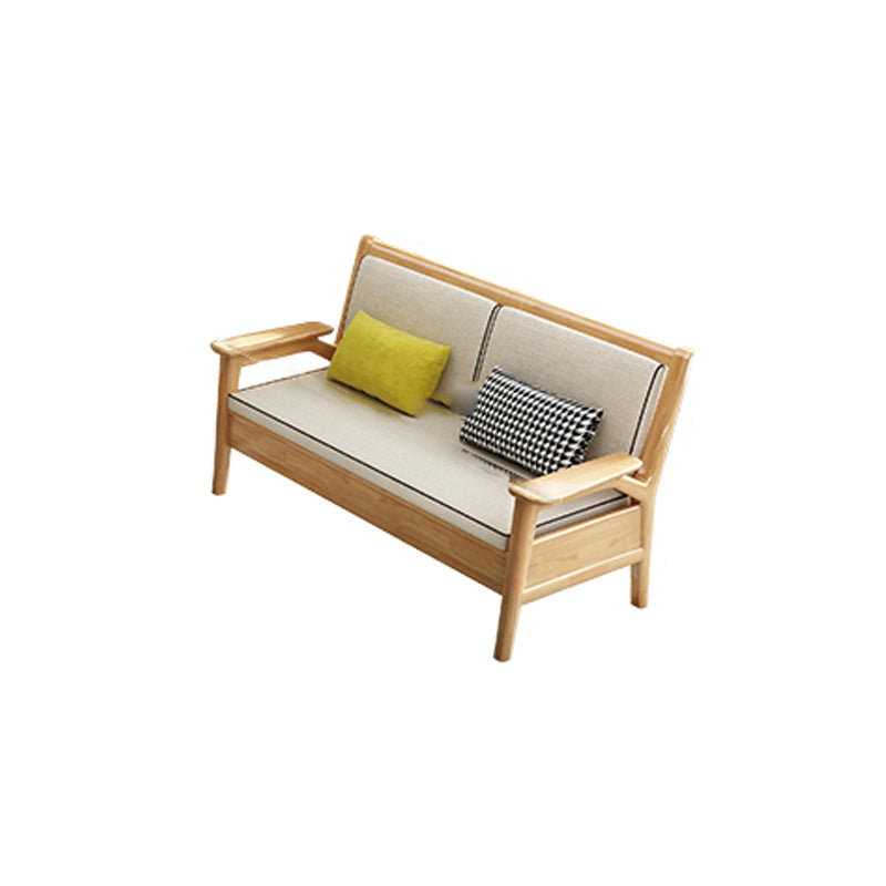 Solid Wood Sectional Sofas Solid Wood Natural Color Sectional Couch