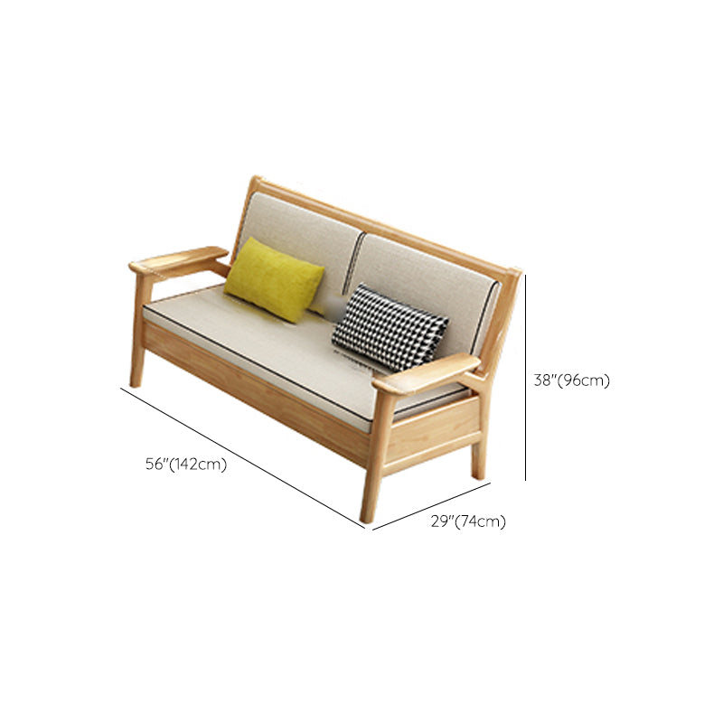 Solid Wood Sectional Sofas Solid Wood Natural Color Sectional Couch