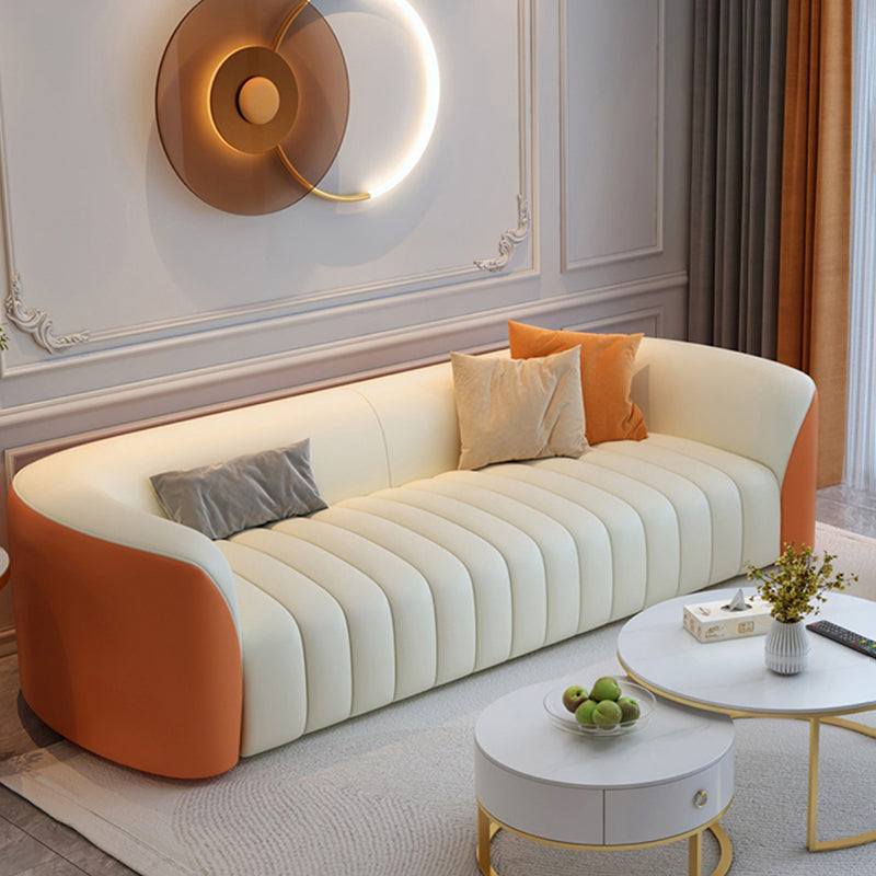 White Durable Sectional Sofas Solid Wood Sofa for Living Room