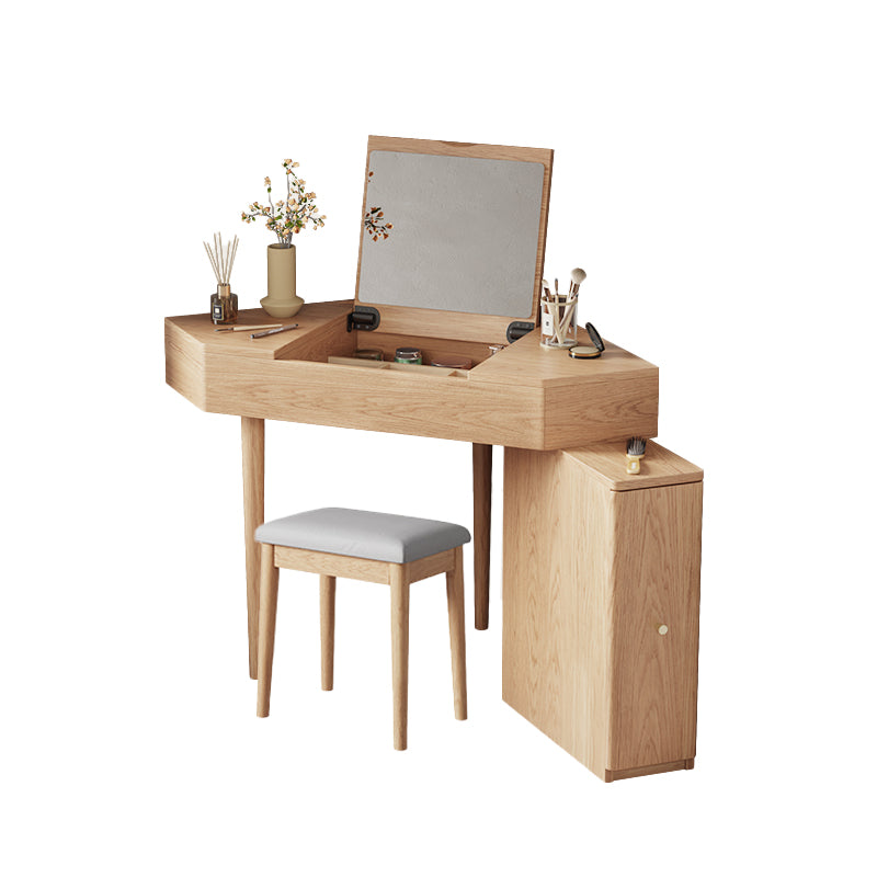 Traditional Bedroom Makeup Vanity Desk Solid Wood Vanity Dressing Table