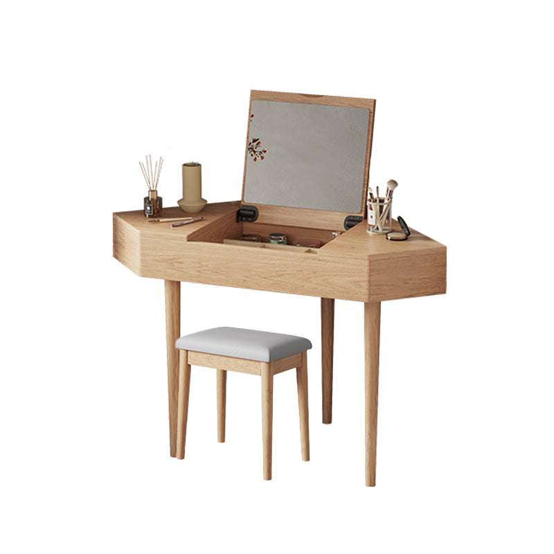 Traditional Bedroom Makeup Vanity Desk Solid Wood Vanity Dressing Table