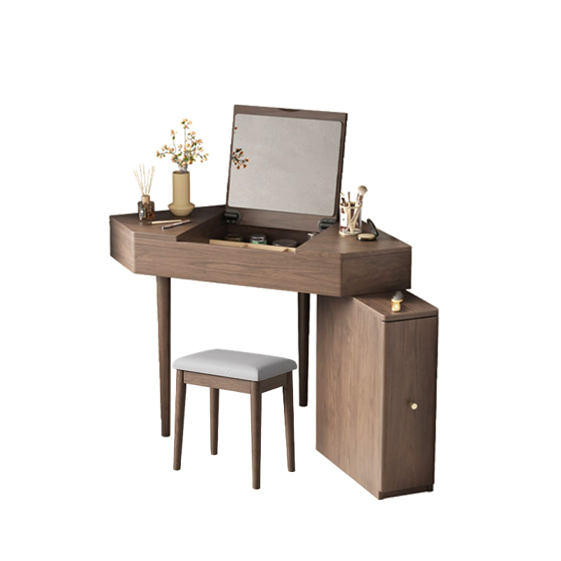 Traditional Bedroom Makeup Vanity Desk Solid Wood Vanity Dressing Table