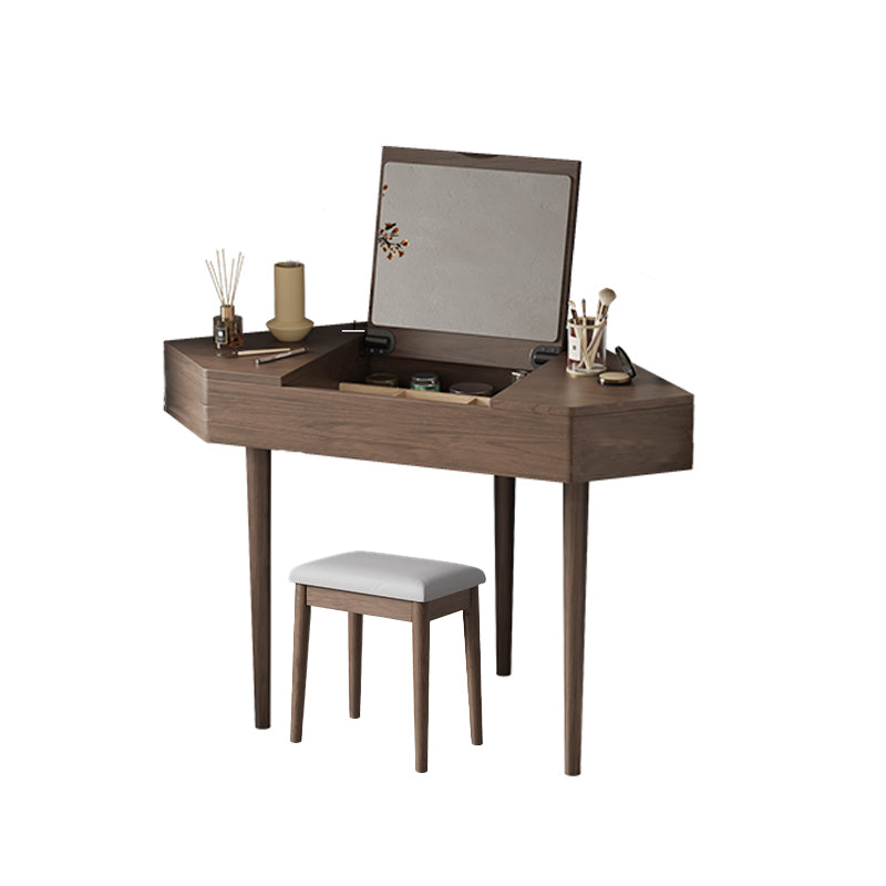 Traditional Bedroom Makeup Vanity Desk Solid Wood Vanity Dressing Table