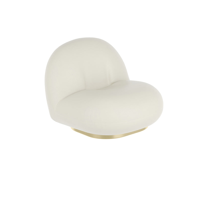 White Cushion Back Sofa Curved Corner Loveseat for Living Room