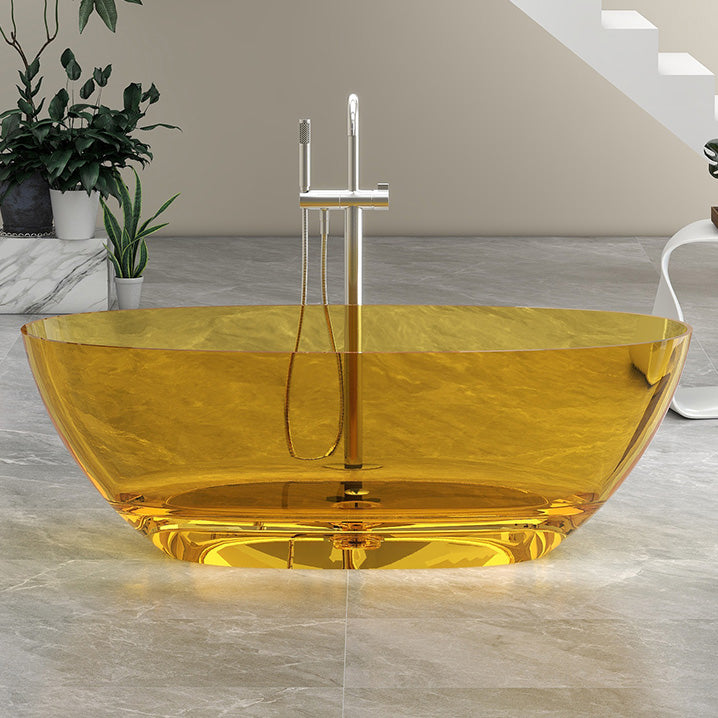 Antique Finish Soaking Bathtub Modern Stand Alone Oval Bath Tub