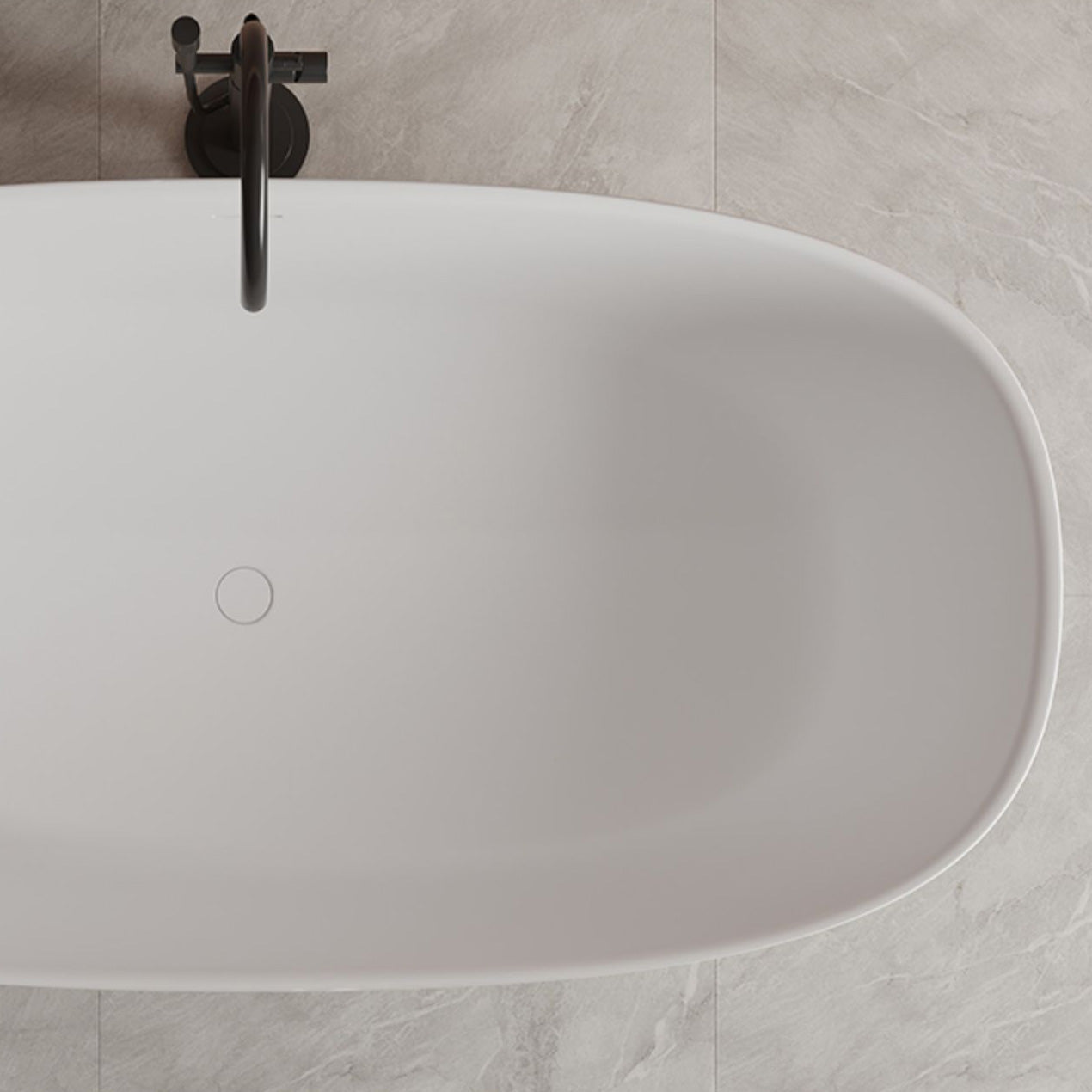 Soaking Antique Finish Bathtub Stand Alone Oval Modern Bath Tub