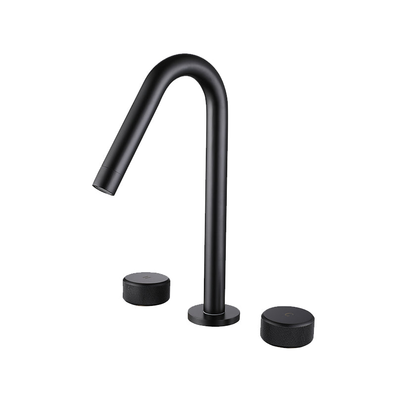 Widespread Modern Bathroom Faucet Knob Handle Gooseneck Vessel Faucet