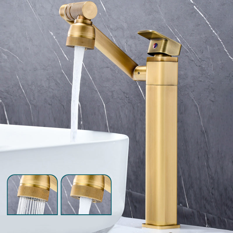 Luxury Vessel Faucet Swivel Spout High-Arc Single Handle Vessel Faucet