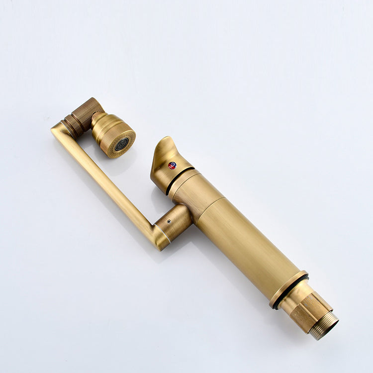 Luxury Vessel Faucet Swivel Spout High-Arc Single Handle Vessel Faucet