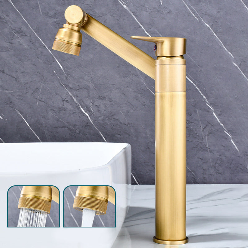 Luxury Vessel Faucet Swivel Spout High-Arc Single Handle Vessel Faucet