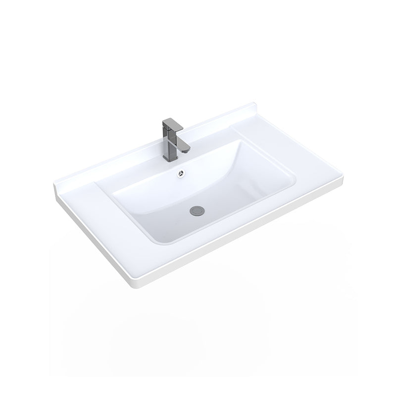 Contemporary Bathroom Sink Pop-Up Drain Rectangular Vessel Sink(Not Including Faucet)