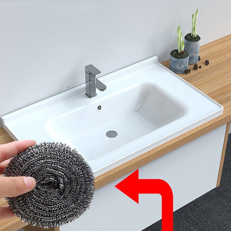 Contemporary Bathroom Sink Pop-Up Drain Rectangular Vessel Sink(Not Including Faucet)