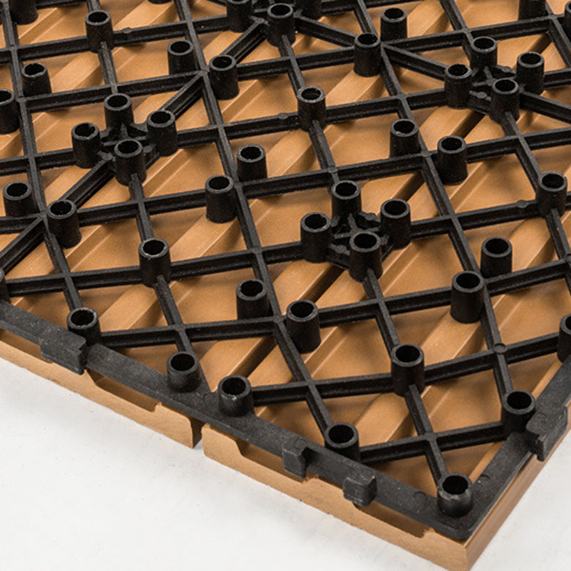 12" X 12"4-Slat Square PVC Flooring Tiles Interlocking Installation Floor Board Tiles