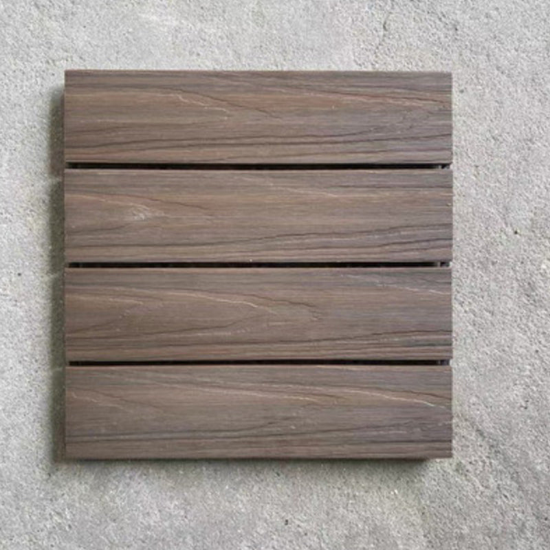 Interlocking Decking Tiles Striped Pattern Square Deck Plank Outdoor Patio