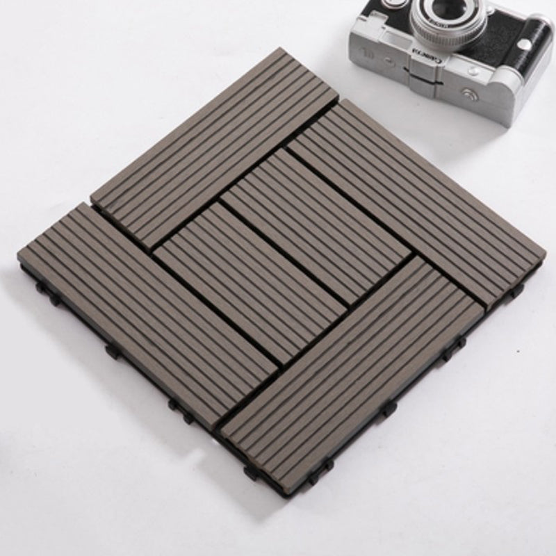 Interlocking Decking Tiles Striped Pattern Square Deck Plank Outdoor Patio