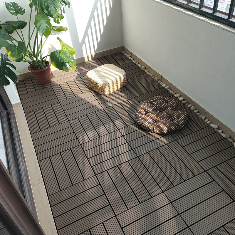 Square PVC Deck/Patio Flooring Tiles Interlocking Installation Outdoor Patio Tiles