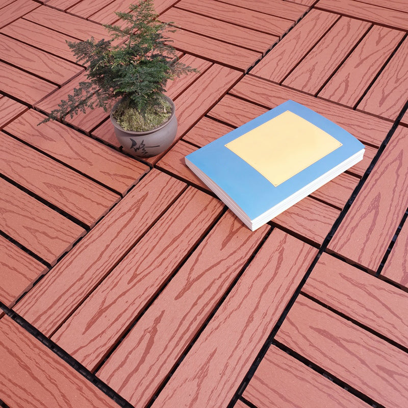 Square PVC Deck/Patio Flooring Tiles Interlocking Installation Outdoor Patio Tiles