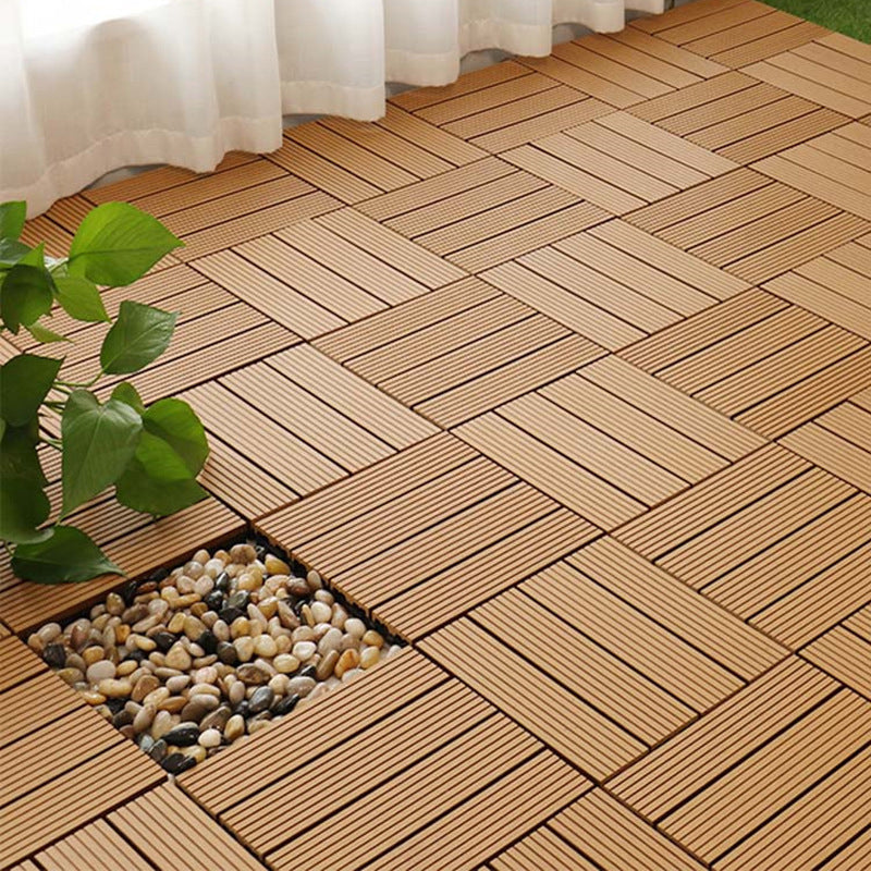 Square PVC Deck/Patio Flooring Tiles Interlocking Installation Outdoor Patio Tiles