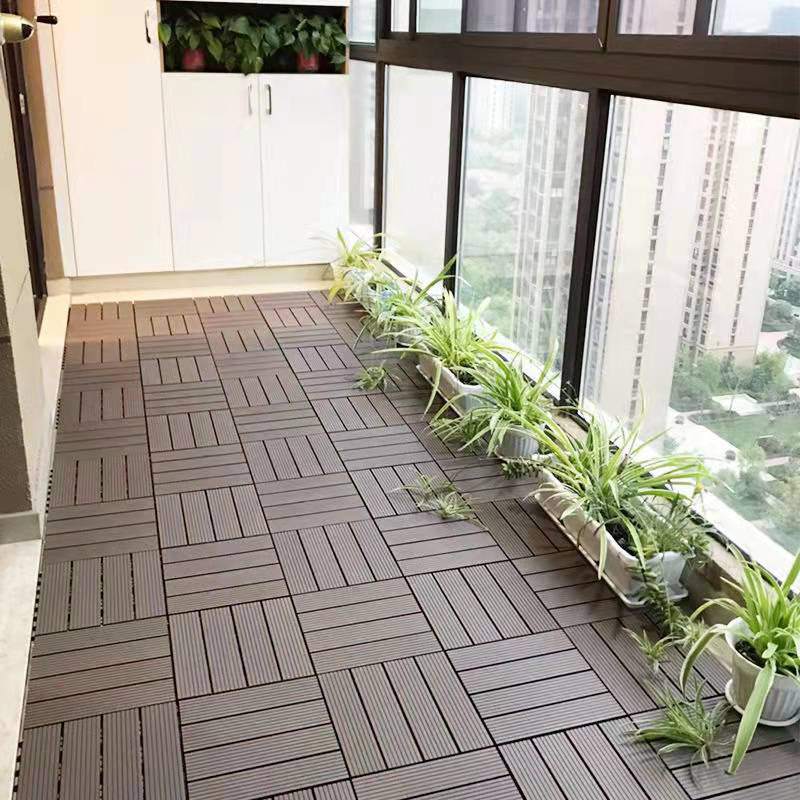 Square PVC Deck/Patio Flooring Tiles Interlocking Installation Outdoor Patio Tiles