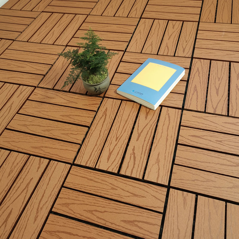 Square PVC Deck/Patio Flooring Tiles Interlocking Installation Outdoor Patio Tiles