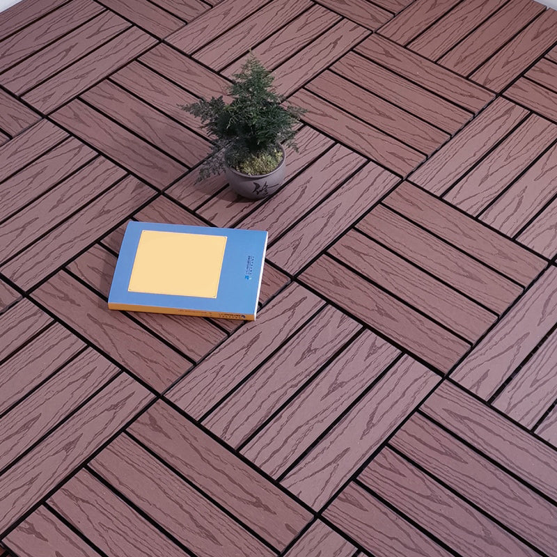Square PVC Deck/Patio Flooring Tiles Interlocking Installation Outdoor Patio Tiles