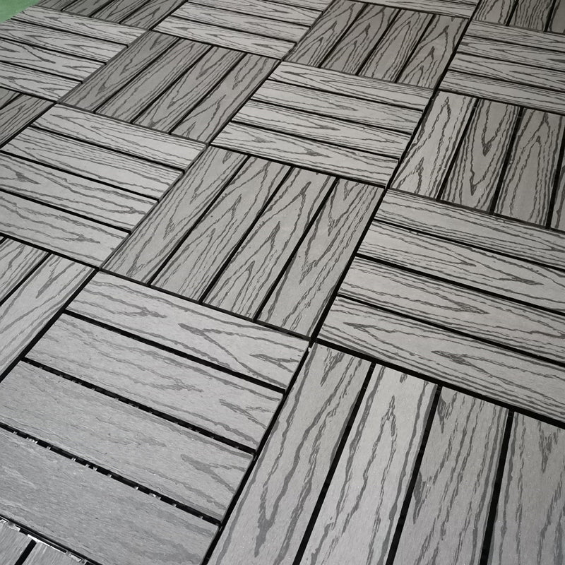 Square PVC Deck/Patio Flooring Tiles Interlocking Installation Outdoor Patio Tiles