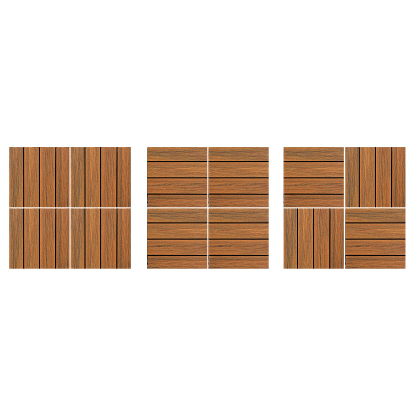Square PVC Deck/Patio Flooring Tiles Interlocking Installation Outdoor Patio Tiles