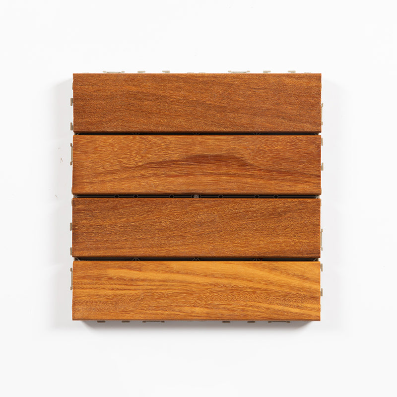 Striped Pattern Nailed Decking Tiles Composite Tile Kit Outdoor Patio