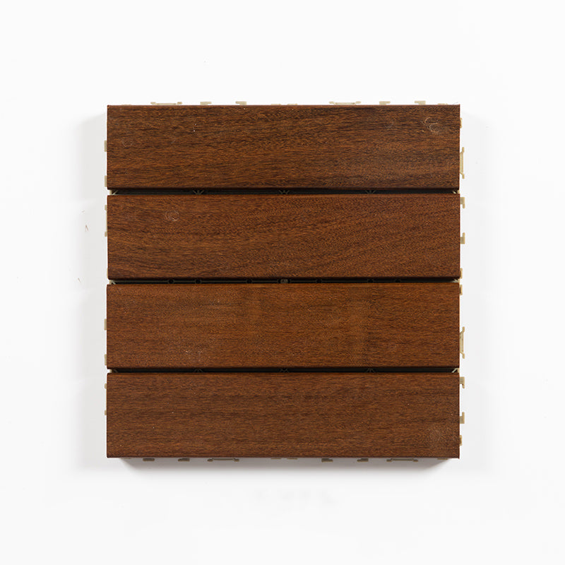 Striped Pattern Nailed Decking Tiles Composite Tile Kit Outdoor Patio