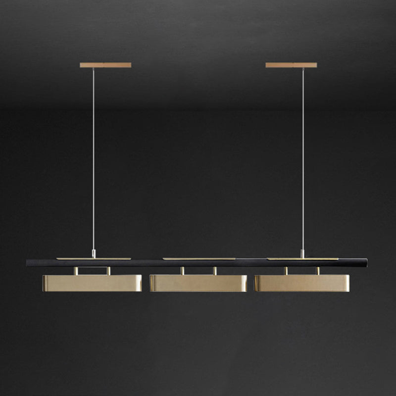 Modern 2/3/4-Light Black Ceiling Light Metal Kitchen Island Lighting for Dining Room