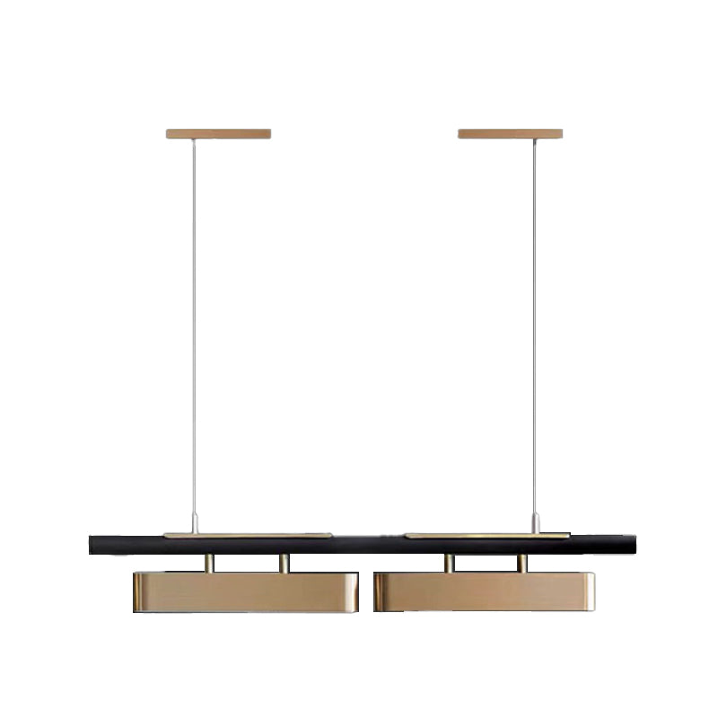 Modern 2/3/4-Light Black Ceiling Light Metal Kitchen Island Lighting for Dining Room