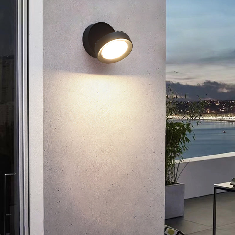 Dark Black LED Wall Sconce Aluminum & Acrylic Modernism Wall Light