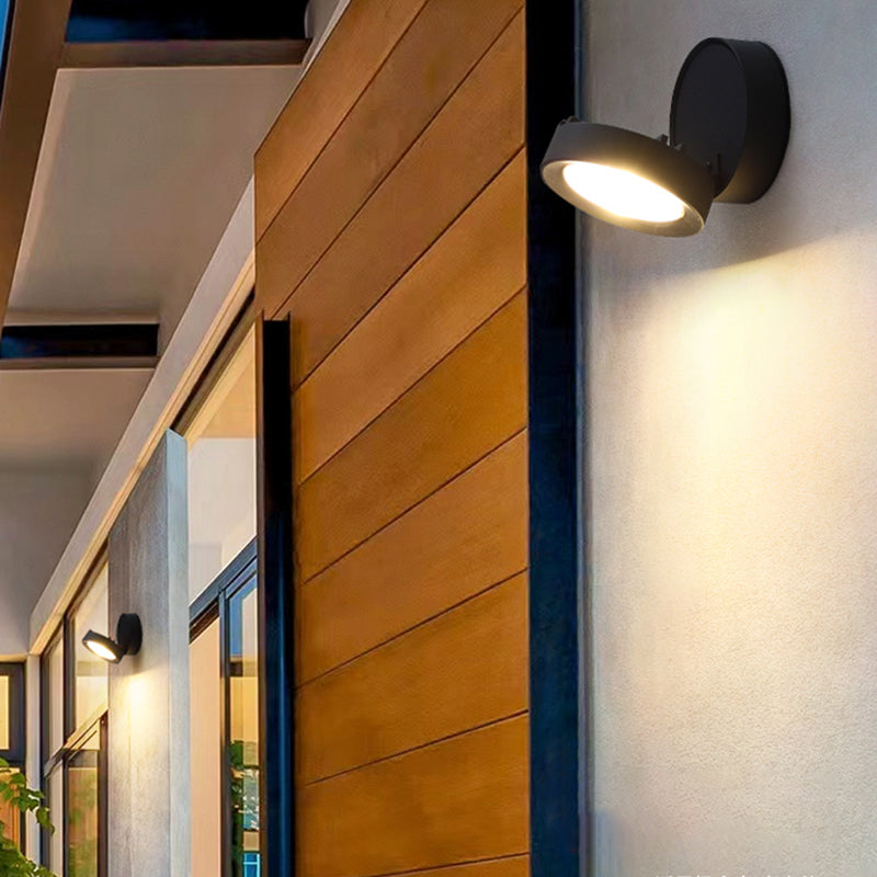 Dark Black LED Wall Sconce Aluminum & Acrylic Modernism Wall Light