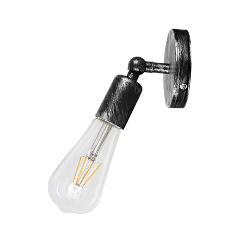 Modern Metal Wall Sconce Circle Shape Adjustable Wall Lamp for Bedroom