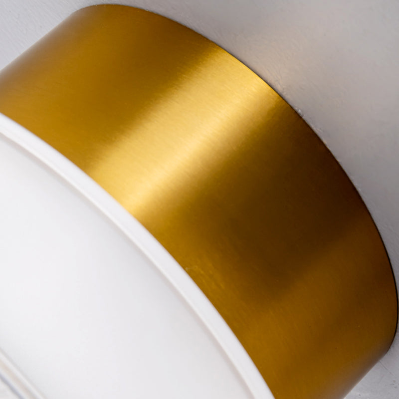 Contemporary LED Wall Sconce in Black / Gold Wall Light with Acrylic Round Shade