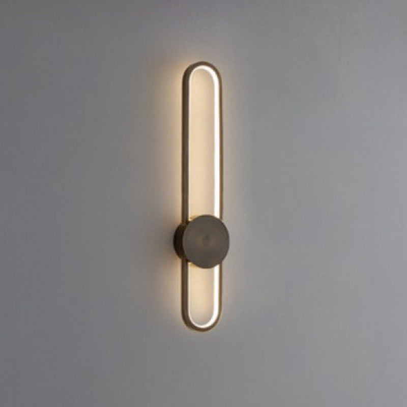 Solid Brass Linear Wall Mounted Light LED 1 - Light Modern Wall Sconce