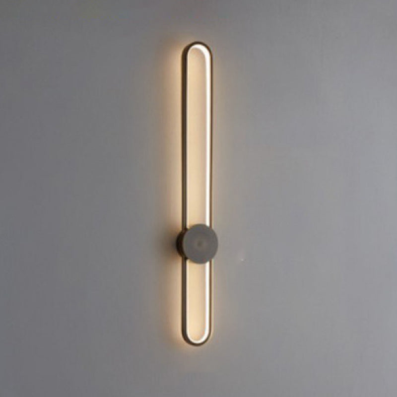 Solid Brass Linear Wall Mounted Light LED 1 - Light Modern Wall Sconce