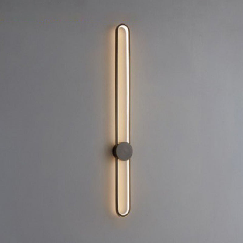 Solid Brass Linear Wall Mounted Light LED 1 - Light Modern Wall Sconce