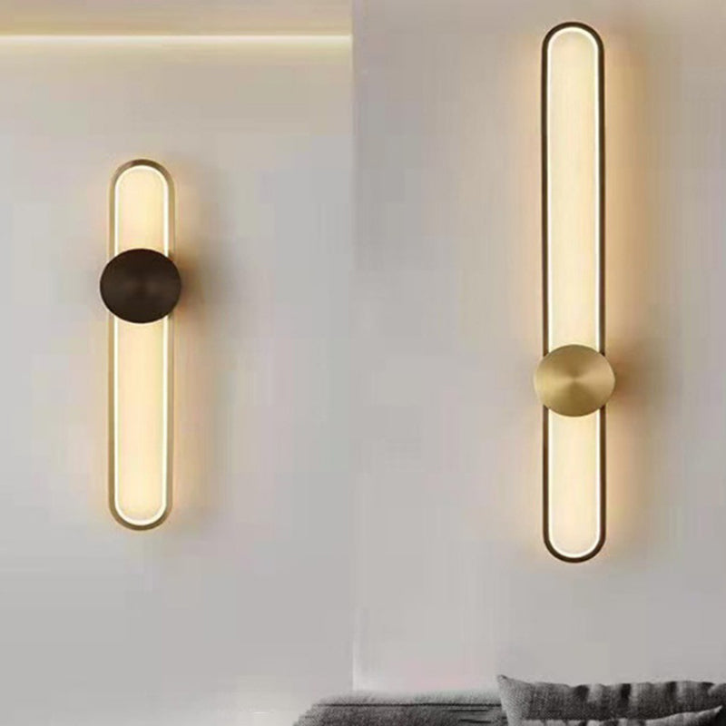 Solid Brass Linear Wall Mounted Light LED 1 - Light Modern Wall Sconce