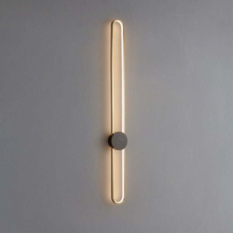 Solid Brass Linear Wall Mounted Light LED 1 - Light Modern Wall Sconce