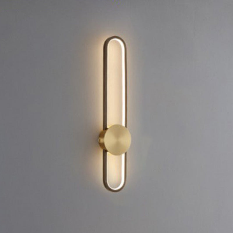 Solid Brass Linear Wall Mounted Light LED 1 - Light Modern Wall Sconce