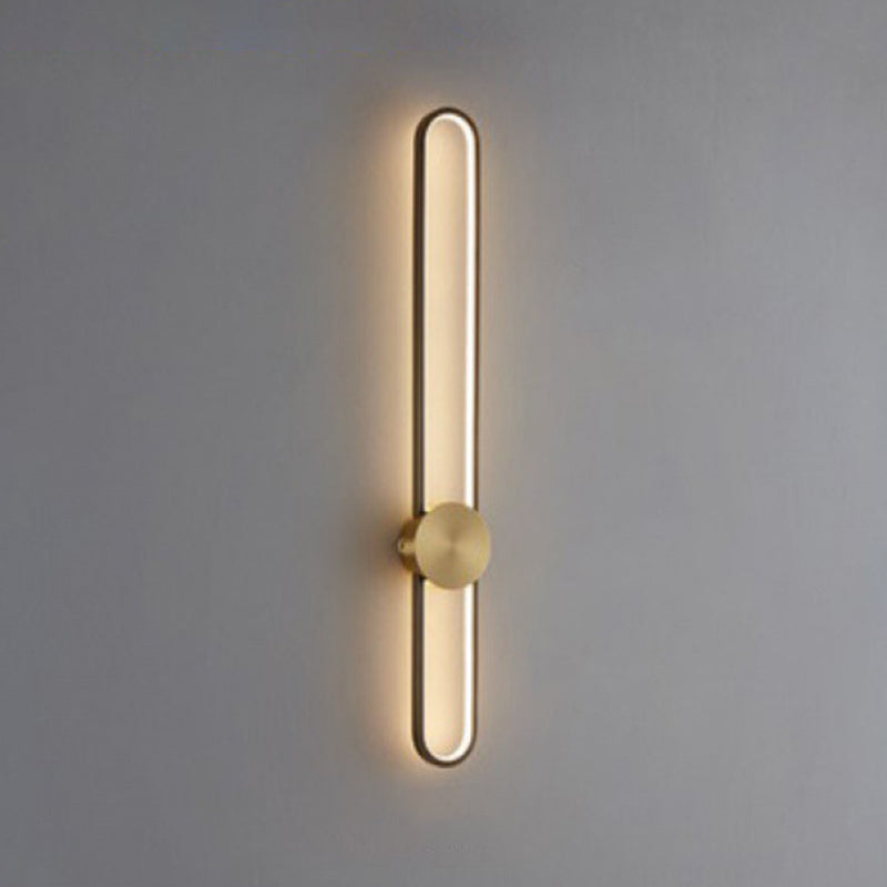Solid Brass Linear Wall Mounted Light LED 1 - Light Modern Wall Sconce