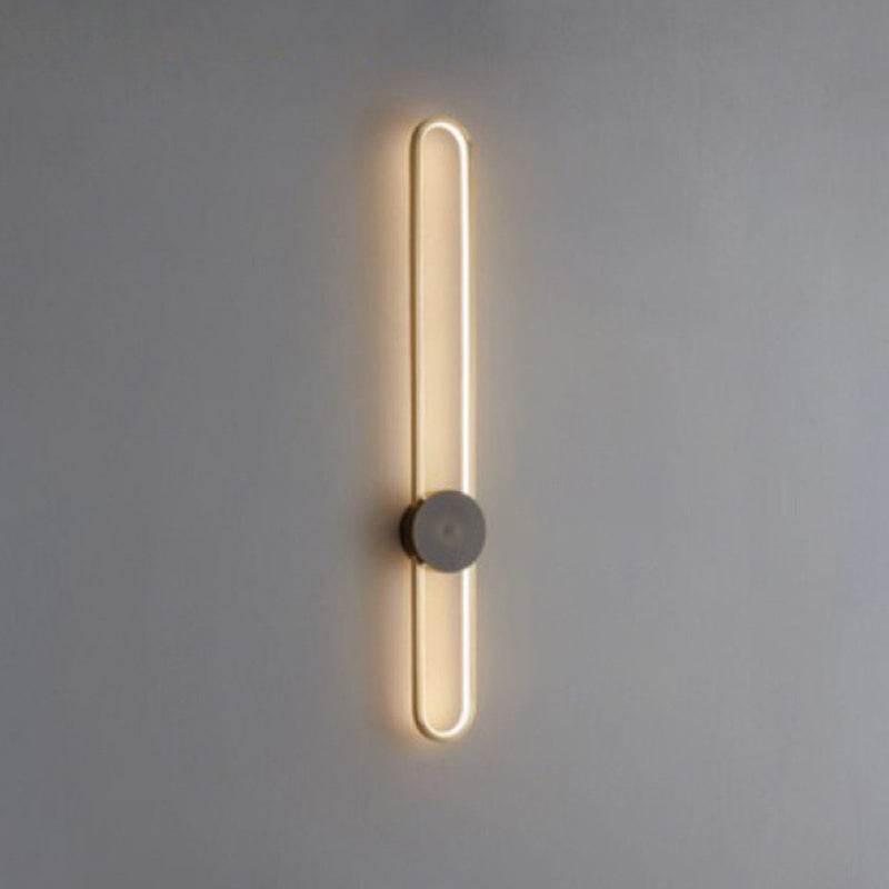 Solid Brass Linear Wall Mounted Light LED 1 - Light Modern Wall Sconce