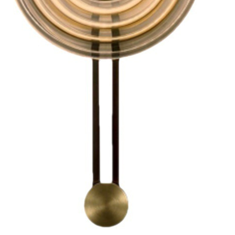 1 Light Wall Light Fixture in Gold Post Modern Iron & Glass Wall Sconce