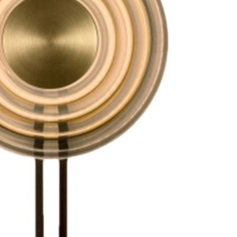 1 Light Wall Light Fixture in Gold Post Modern Iron & Glass Wall Sconce