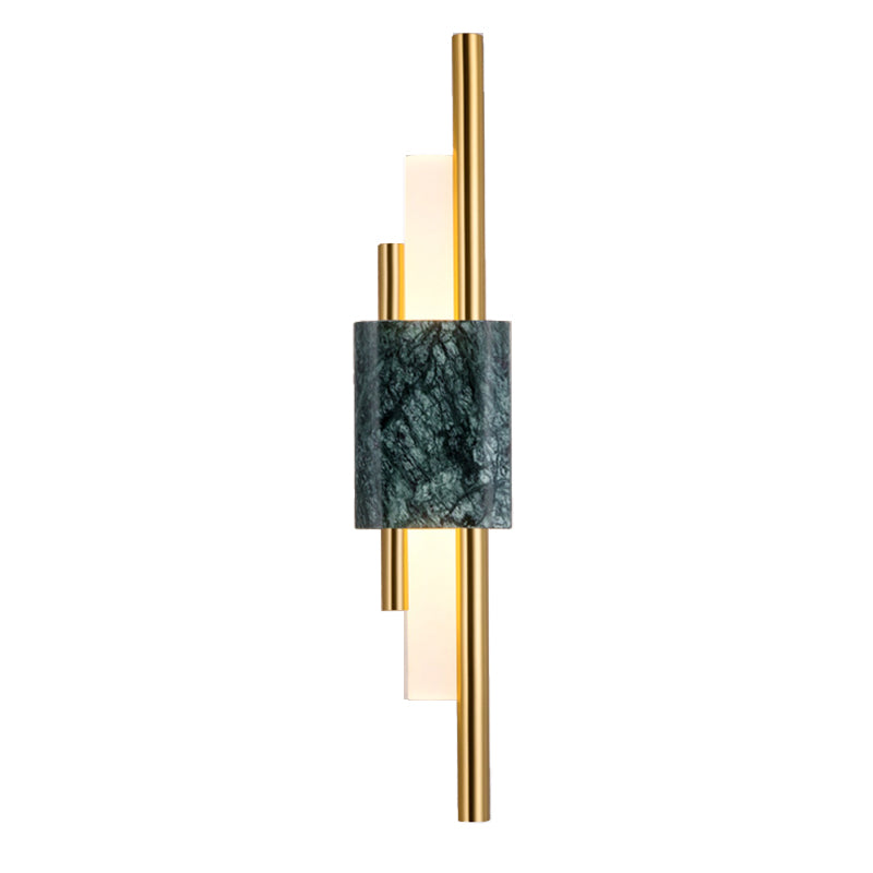 Post Modern Wall Sconce in Gold Marble & Acrylic LED Wall Mounted Fixture