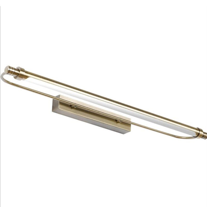 Minimalism Vanity Lighting Metal Wall Light Fixture in Gold for Bathroom