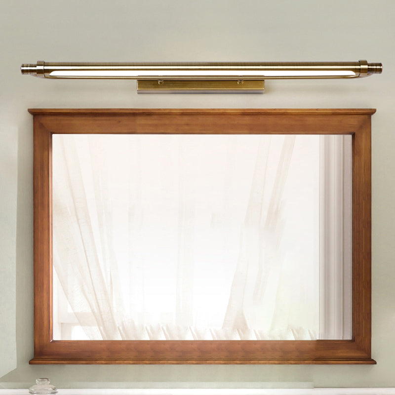 Minimalism Vanity Lighting Metal Wall Light Fixture in Gold for Bathroom