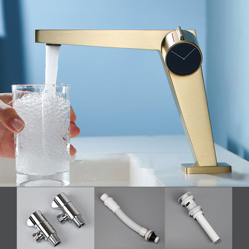 Contemporary Vessel Sink Faucet Knob Handle Bathroom Vessel Faucet